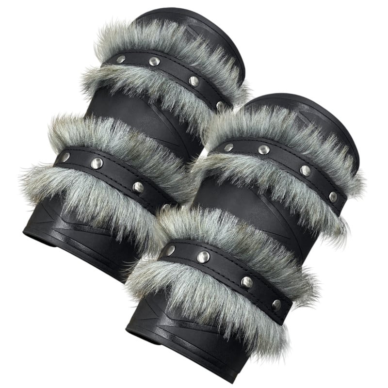 DISFRAZ BRAZALETE ARMADURA LOBO VIKINGO - EN COLOR NEGRO - 2