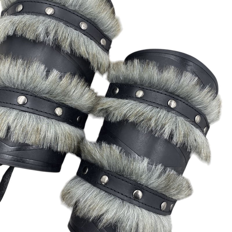 DISFRAZ BRAZALETE ARMADURA LOBO VIKINGO - EN COLOR NEGRO - 5