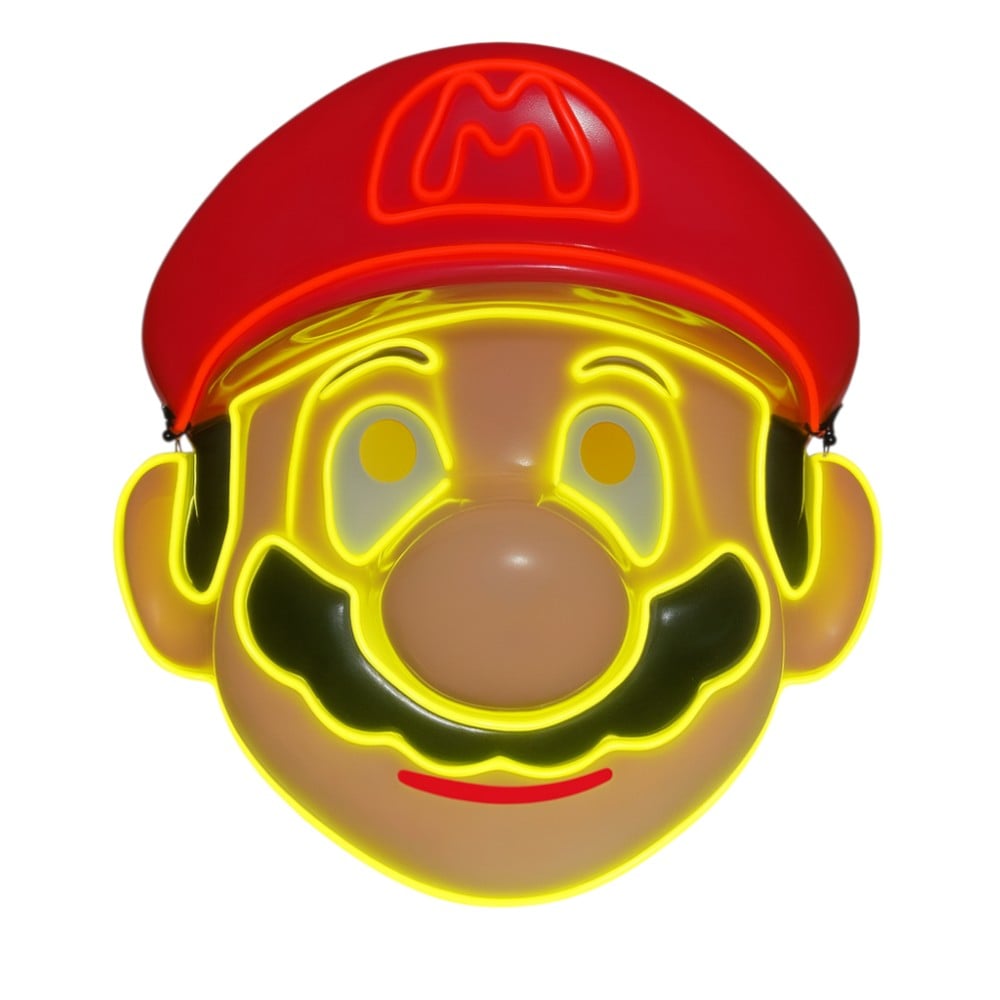 MASCARA ACCESORIO COSPLAY DE SUPER MARIO LED PARA FIESTA - ROJO - 1