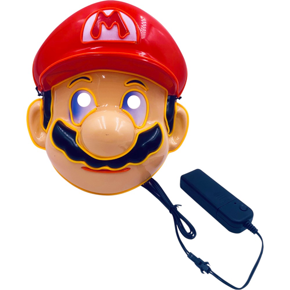 MASCARA ACCESORIO COSPLAY DE SUPER MARIO LED PARA FIESTA - ROJO - 5