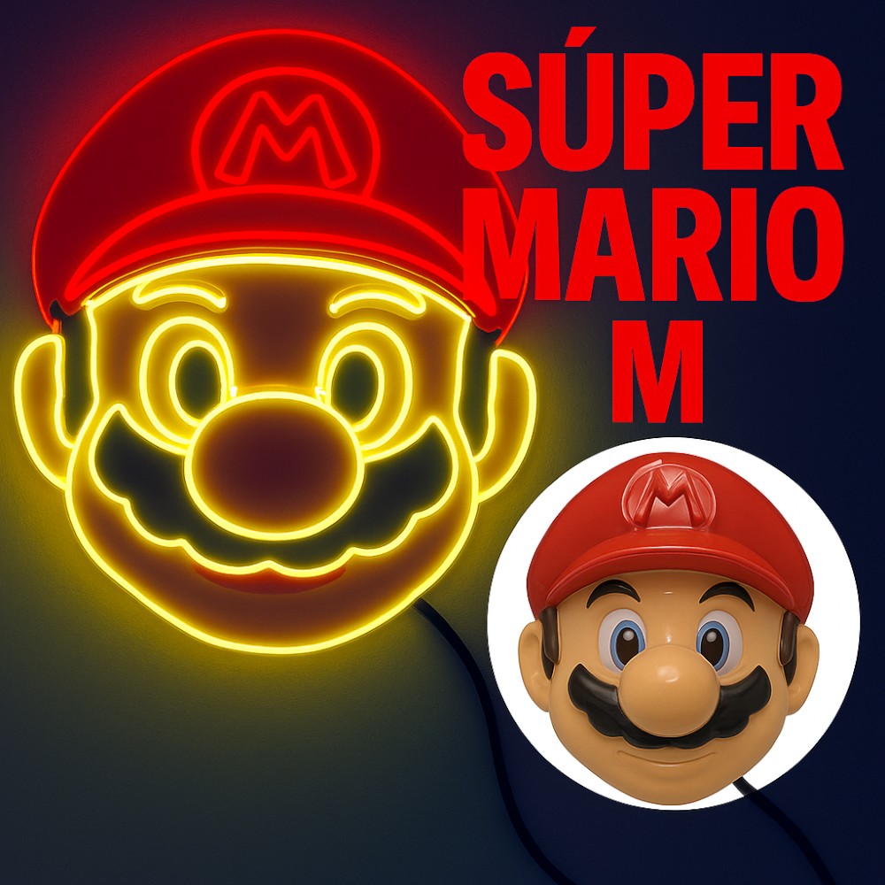 MASCARA ACCESORIO COSPLAY DE SUPER MARIO LED PARA FIESTA - ROJO - 7