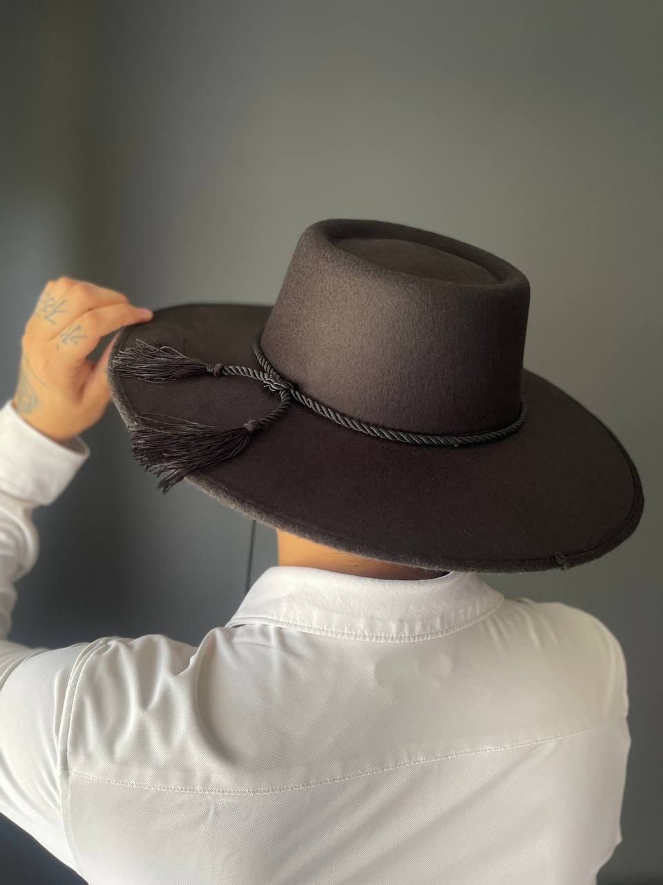 PACK 3 SOMBREROS HUASO ELEGANTE ADULTO CHILE - NEGRO - 5