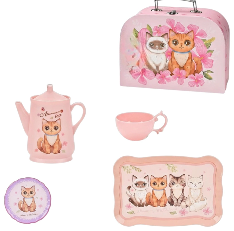 MALETA JUGUETE UNICORNIO CON SET TE  INFANTIL COCINA - ROSA - 2