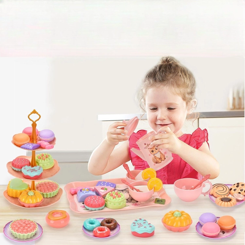 MALETA JUGUETE UNICORNIO CON SET TE  INFANTIL COCINA - ROSA - 7