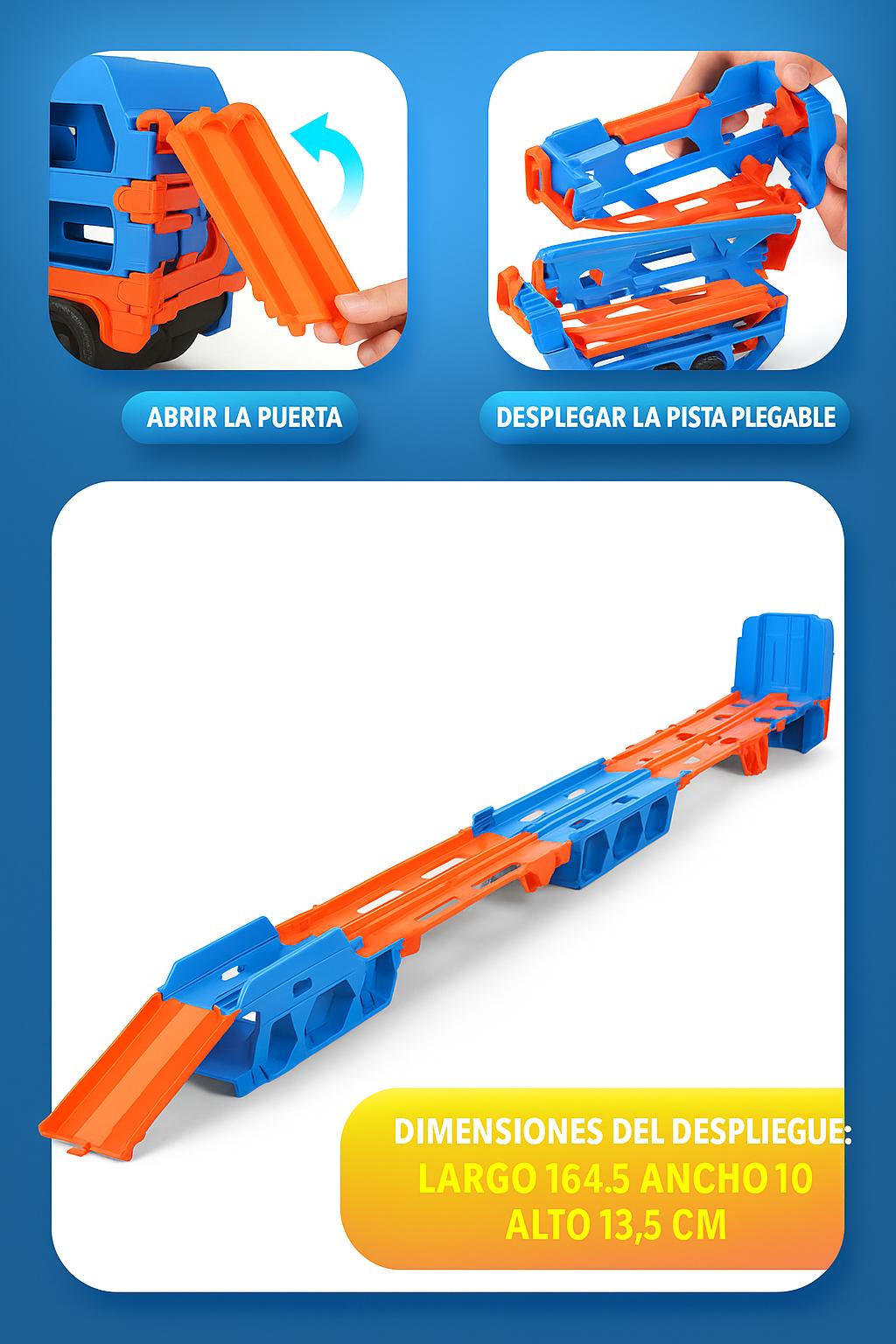 CAMION TRANSPORTADOR DE AUTOS JUGUETE NIÑO - AZUL - 3