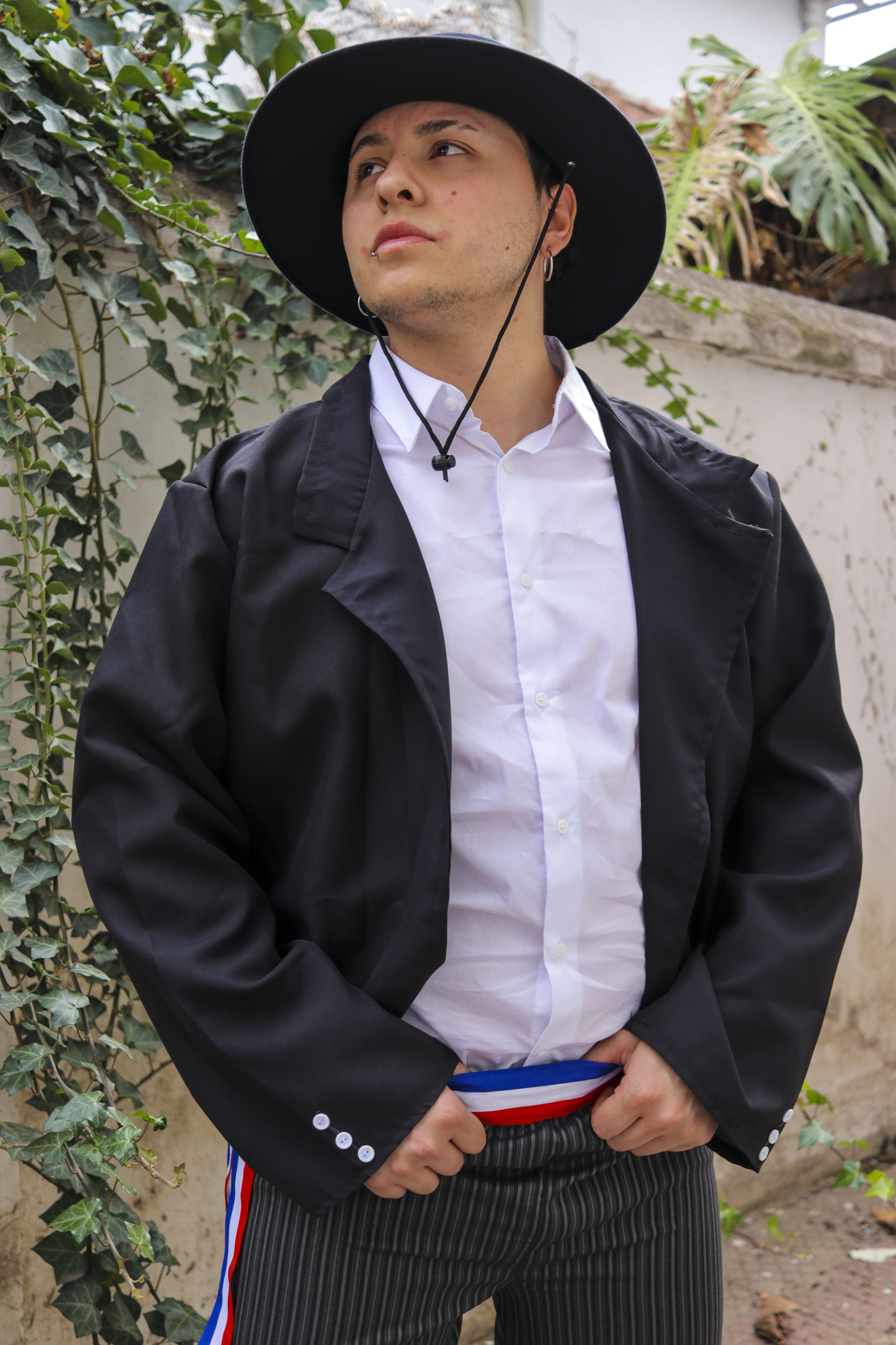 CHAQUETA TIPICA DE HUASO MAS SOMBRERO FIESTAS PATRIAS ADULTO - NEGRO - S - 3