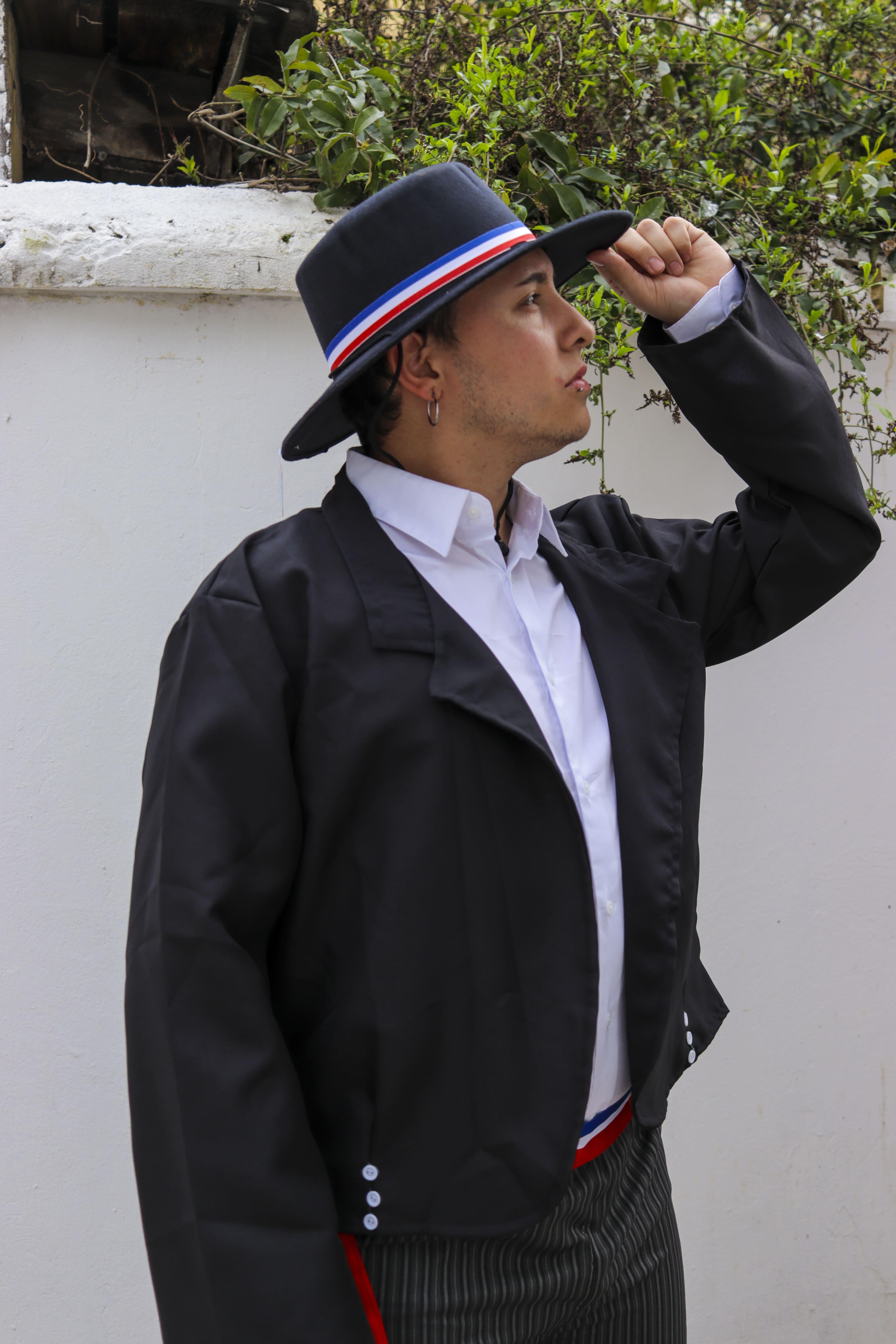 CHAQUETA TIPICA DE HUASO MAS SOMBRERO FIESTAS PATRIAS ADULTO - NEGRO - S - 4