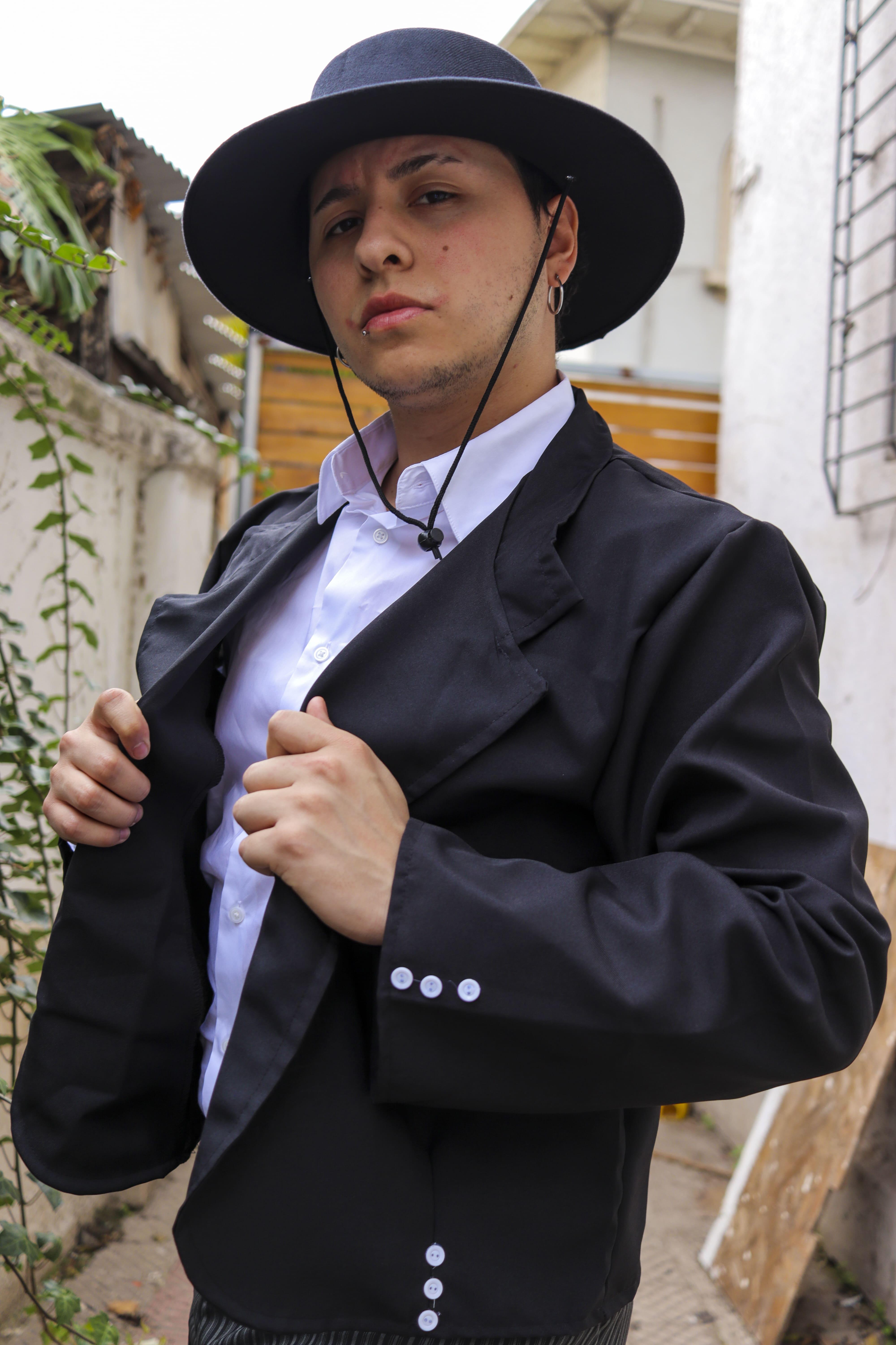 CHAQUETA TIPICA DE HUASO MAS SOMBRERO FIESTAS PATRIAS ADULTO - NEGRO - S - 5