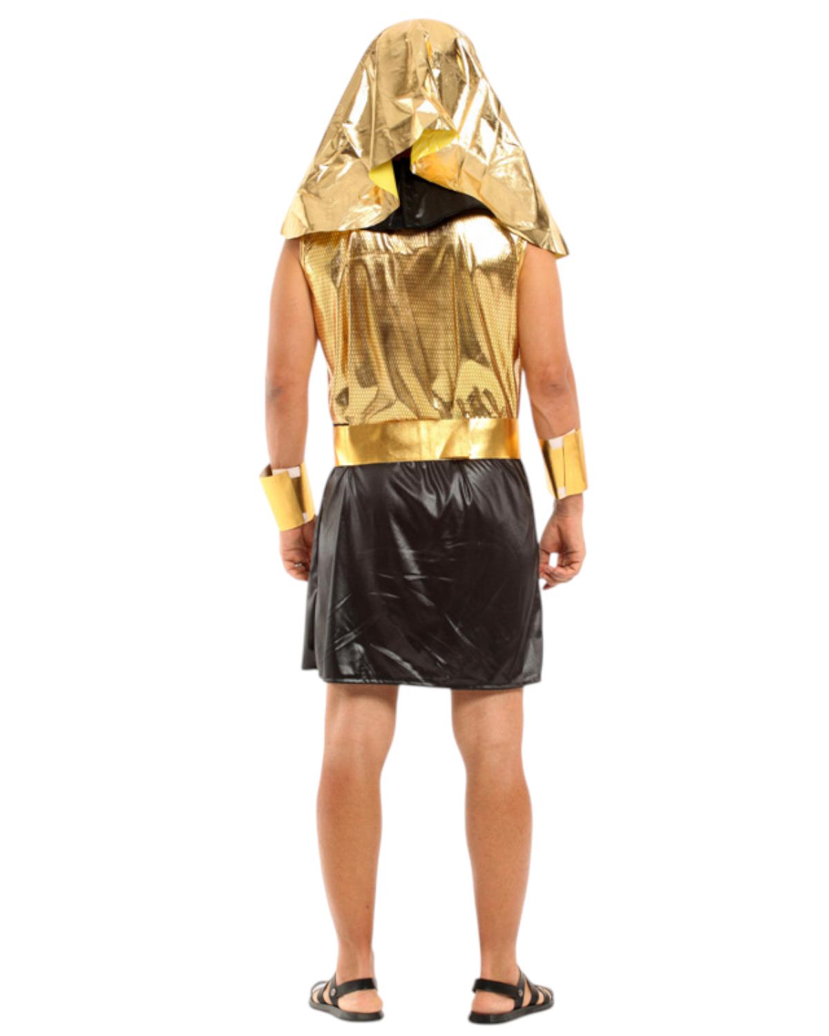 DISFRAZ ADULTO FARAON EGIPCIO REALEZA DE HALLOWEEN PREMIUM - NEGRO - XL - 4