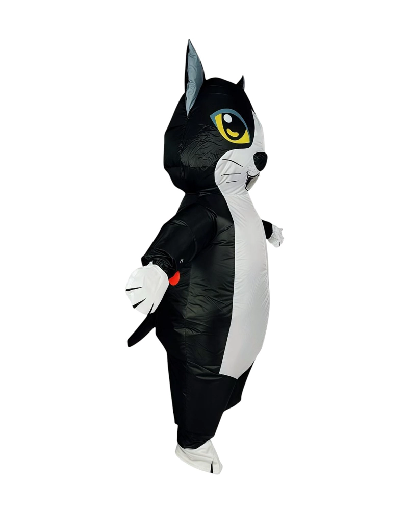 DISFRAZ INFLABLE DE GATO ADULTO COMPLETO HALLOWEEN - NEGRO - U - 2