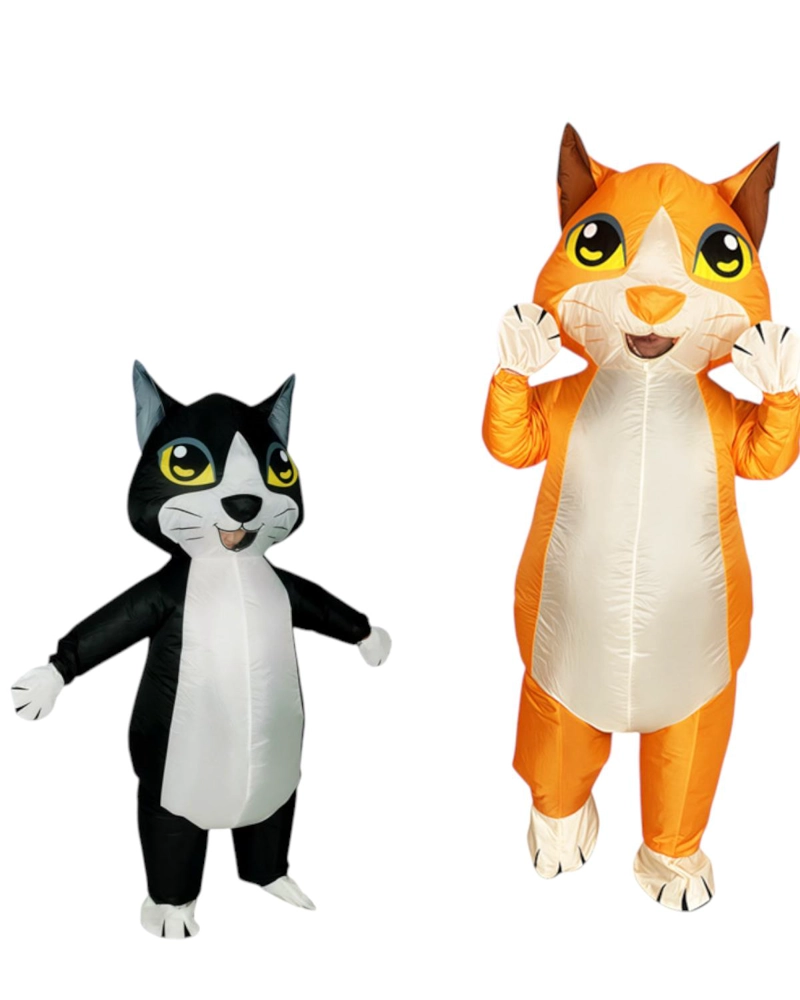 DISFRAZ INFLABLE DE GATO ADULTO COMPLETO HALLOWEEN - NEGRO - U - 3