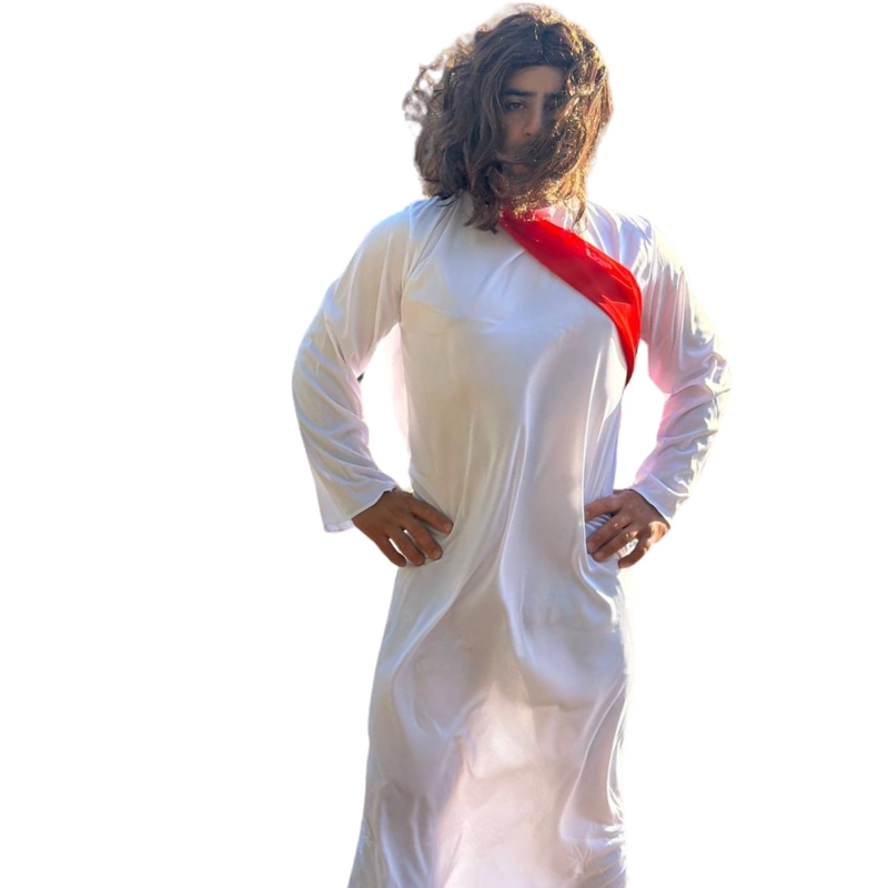 DISFRAZ COSPLAY DE JESUS DE NAZARET ADULTO - BLANCO - TAMAÑO UNICO - 1