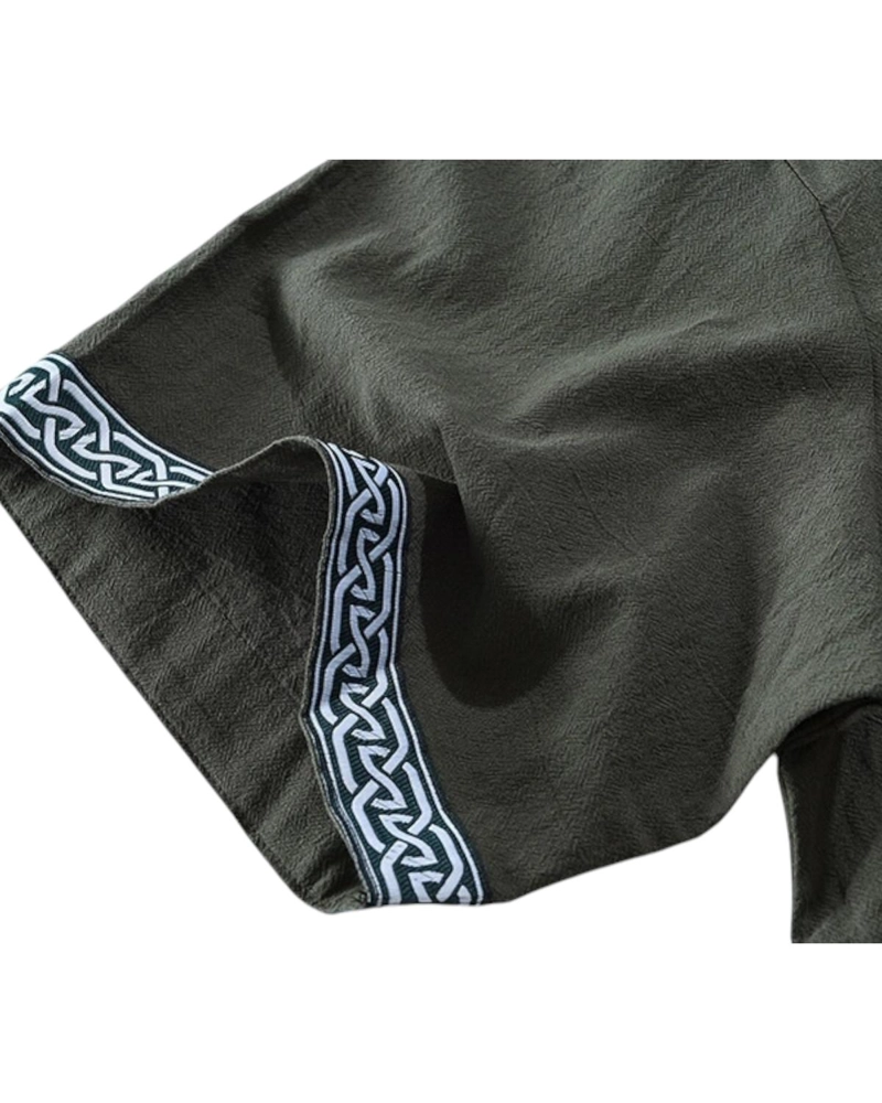 TRAJE TUNICA DISFRAZ MEDIEVAL VIKINGO - VERDE - S - 3