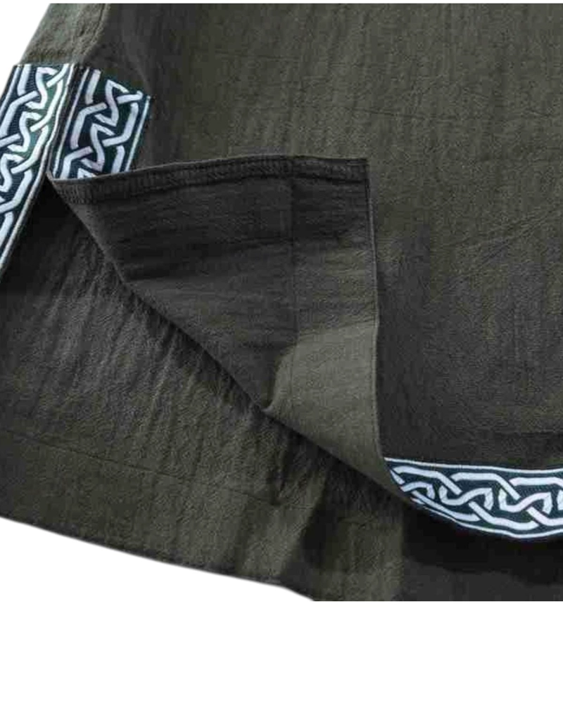 TRAJE TUNICA DISFRAZ MEDIEVAL VIKINGO - VERDE - S - 4