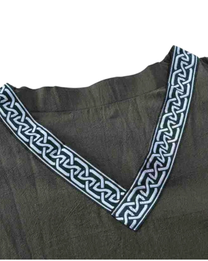 TRAJE TUNICA DISFRAZ MEDIEVAL VIKINGO - VERDE - S - 5