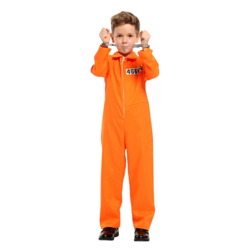 DISFRAZ COSPLAY CONVICTO PRISIONERO INFANTIL HALLOWEEN - NARANJA - 8 - 1