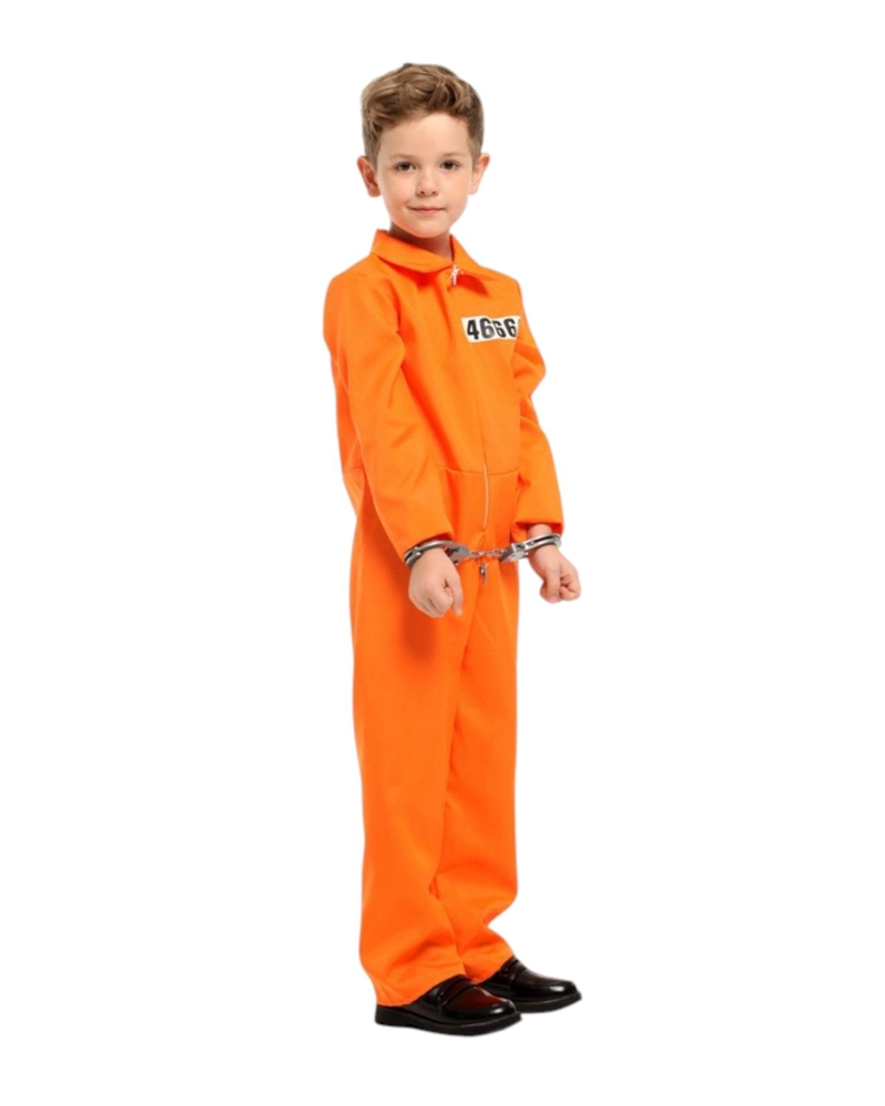 DISFRAZ COSPLAY CONVICTO PRISIONERO INFANTIL HALLOWEEN - NARANJA - 8 - 2