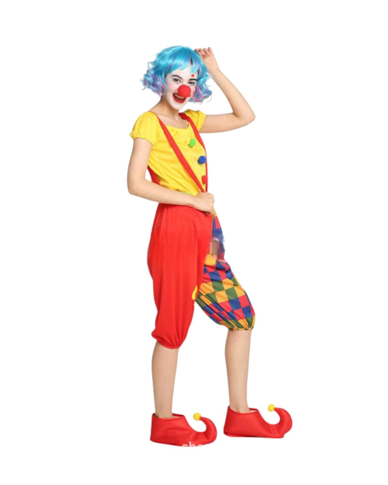 DISFRAZ ADULTO PAYASO UNISEX COMPLETO HALLOWEEN - AMARILLO - S - 5