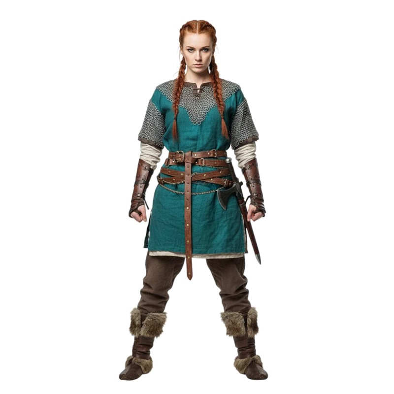 CINTURON VIKINGO MEDIEVAL CUERO SINTE TICO ACCESORIO COSPLAY - MARRON - 1