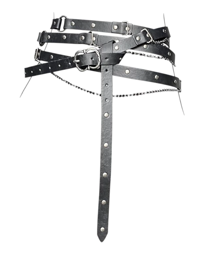 CINTURON VIKINGO MEDIEVAL CUERO SINTE TICO ACCESORIO COSPLAY - MARRON - 4