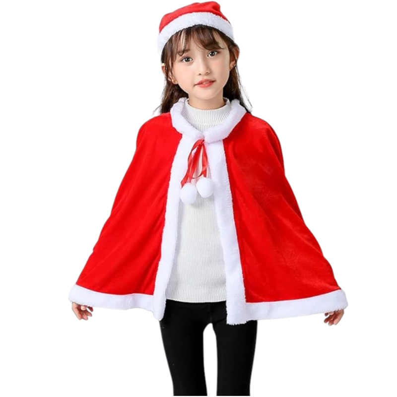 DISFRAZ ABRIGO NAVIDEÑO INFANTIL SANTA NAVIDAD - 2