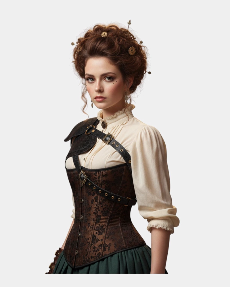 ARMADURA HOMBRERAVIKINGA GOTICO STEAMPUNK ACCESORIO DISFRAZ - NEGRO - 3