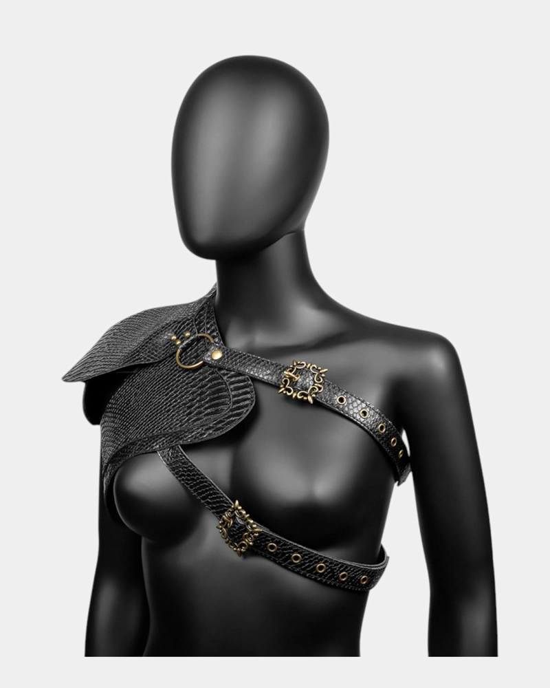 ARMADURA HOMBRERAVIKINGA GOTICO STEAMPUNK ACCESORIO DISFRAZ - NEGRO - 6
