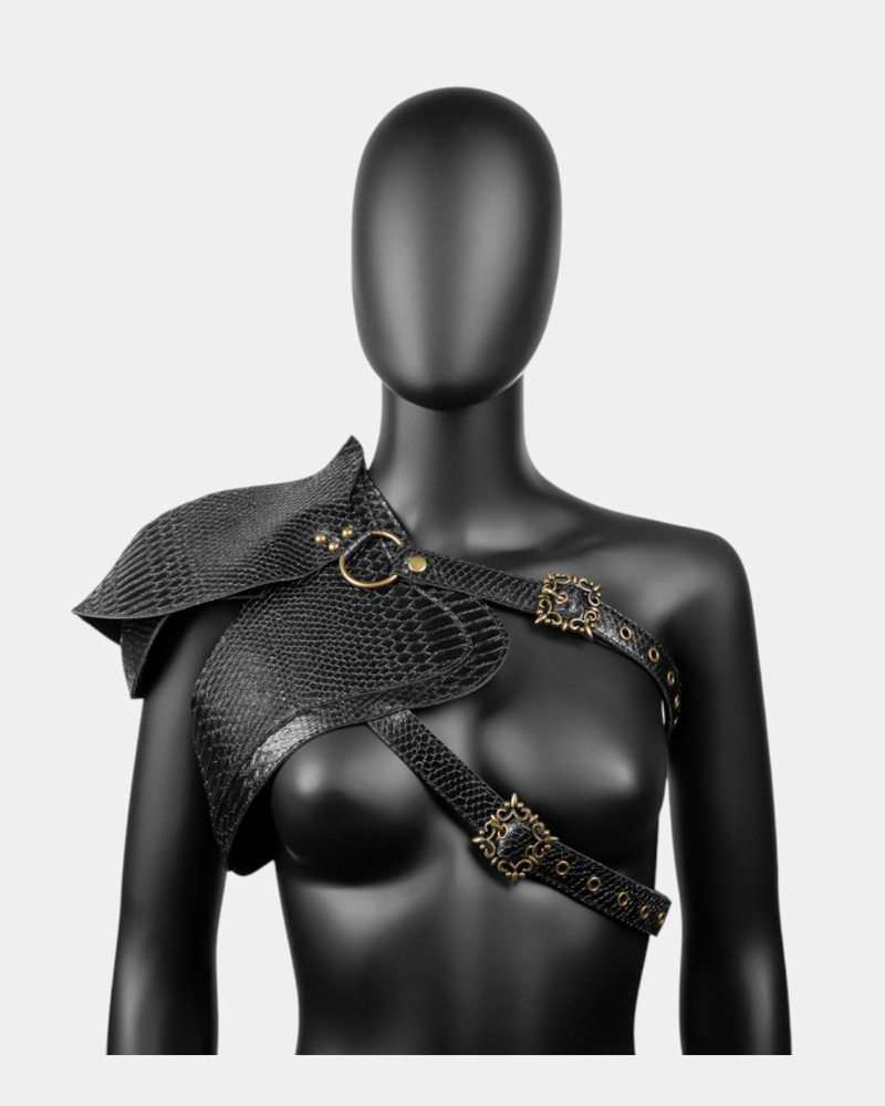 ARMADURA HOMBRERAVIKINGA GOTICO STEAMPUNK ACCESORIO DISFRAZ - NEGRO - 7