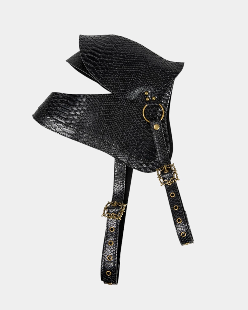 ARMADURA HOMBRERAVIKINGA GOTICO STEAMPUNK ACCESORIO DISFRAZ - NEGRO - 8