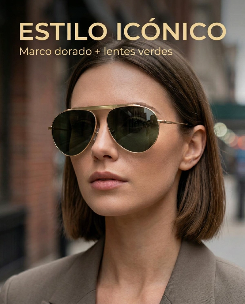 LENTES AVIADOR PREMIUM PARA FIESTAS Y ESTILO URBANO - NEGRO - 2