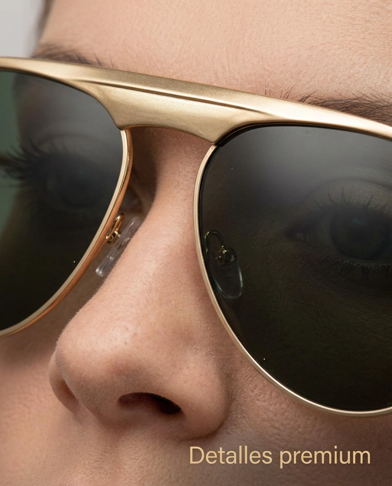 LENTES AVIADOR PREMIUM PARA FIESTAS Y ESTILO URBANO - NEGRO - 3