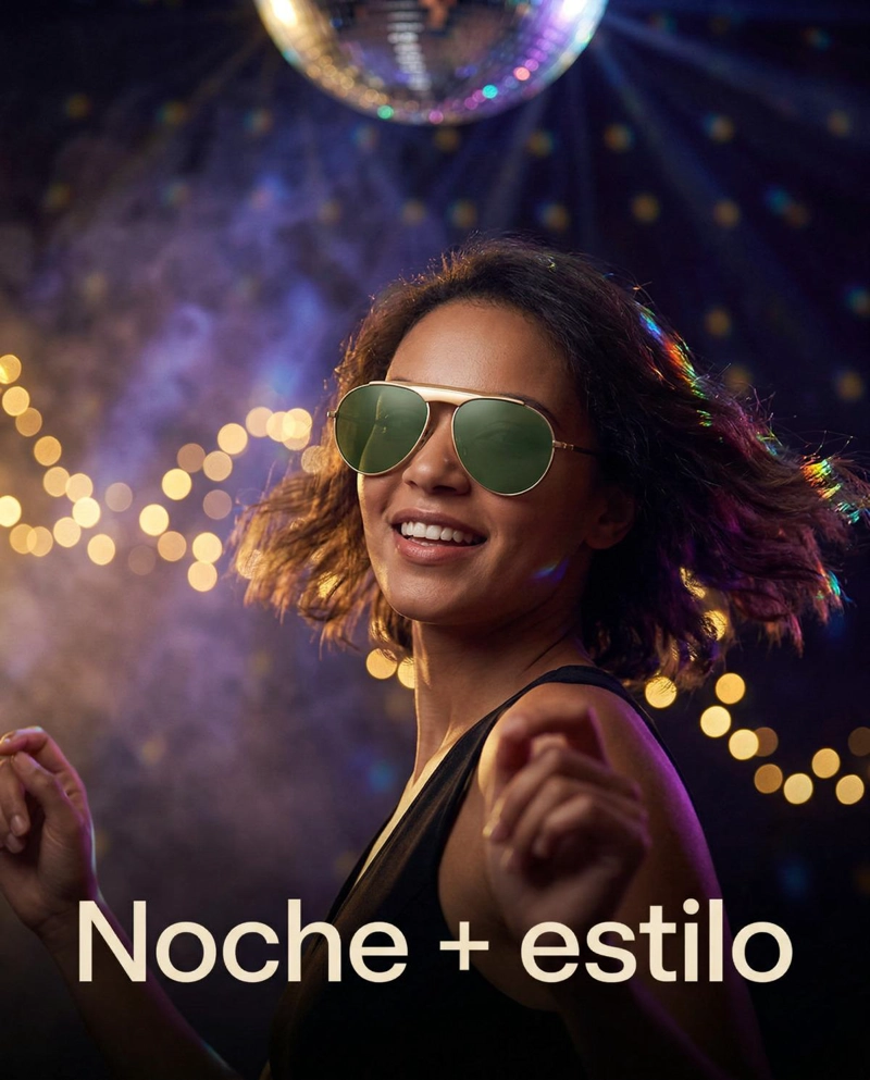LENTES AVIADOR PREMIUM PARA FIESTAS Y ESTILO URBANO - NEGRO - 6
