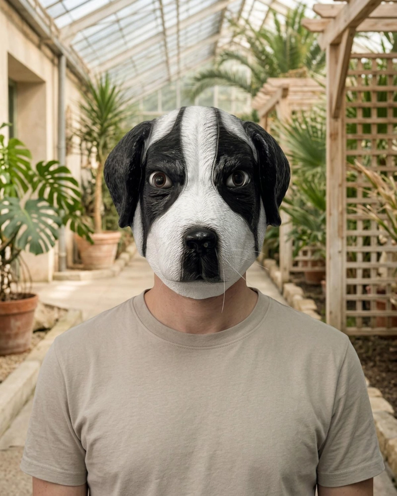 MASCARAS DE ANIMALES ADULTO REALISTAS LATEX PARA DISFRACES - BLANCO - 8