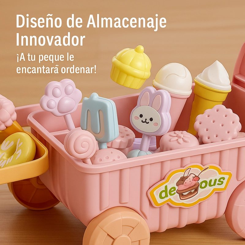 JUGUETE CARRITO DE HELADOS INFANTIL DULCES PARA NIÑOS - 4