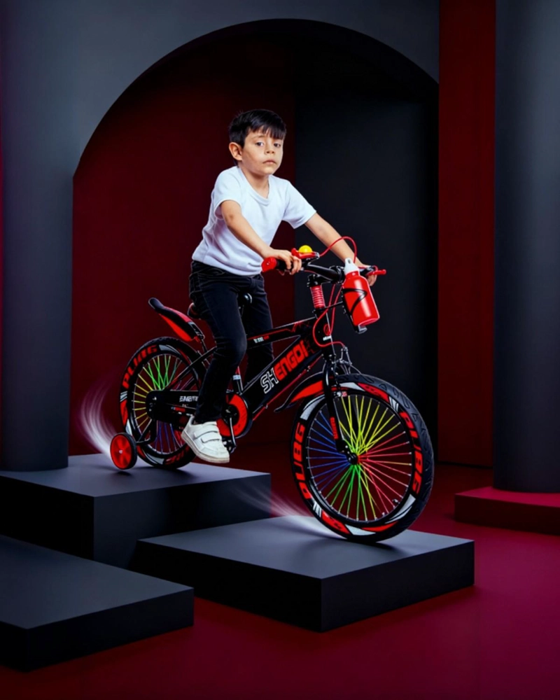 BICICLETA INFANTIL TURBOKID AROS NIÑO NIÑA RUEDA EQUILIBRIO - ROJO - 16' - 2