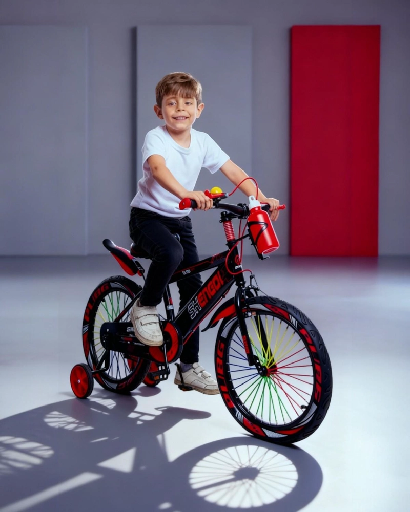 BICICLETA INFANTIL TURBOKID AROS NIÑO NIÑA RUEDA EQUILIBRIO - ROJO - 16' - 4