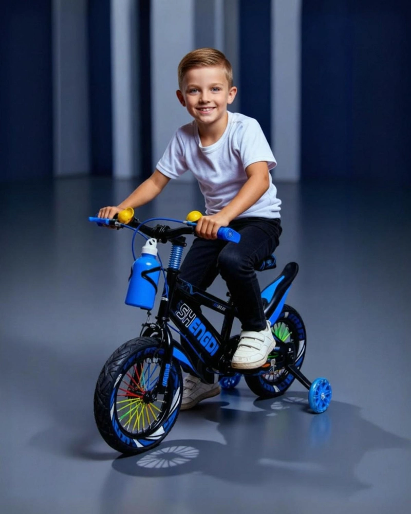 BICICLETA INFANTIL TURBOKID AROS NIÑO NIÑA RUEDA EQUILIBRIO - AZUL - 16' - 7