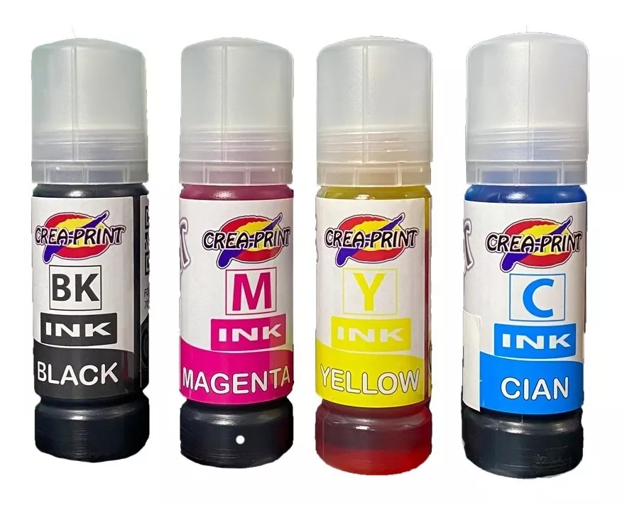 PACK NEGRO TINTA SUBLIMACION T544 DE 70 ML 4 COLORES PARA EPSON - 1