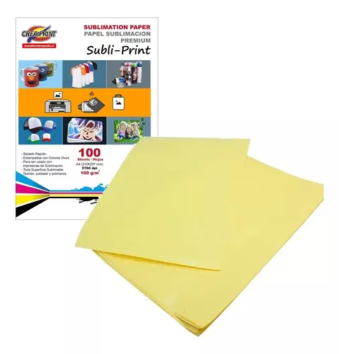 100 HOJAS DE PAPEL SUBLIMACION TAMAÑO A4 ALTA DEFINICION - 1