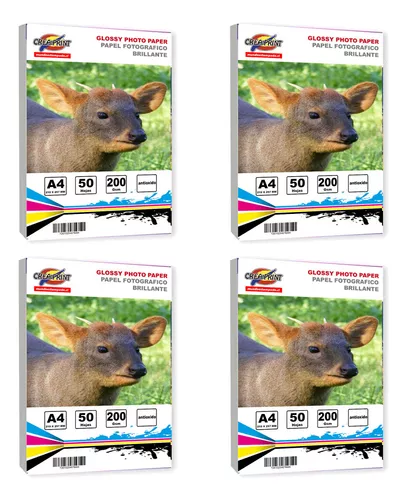 PAPEL FOTOGRAFICO 200 HOJAS A4 PREMIUM BRILLANTE 200 GRS - 1