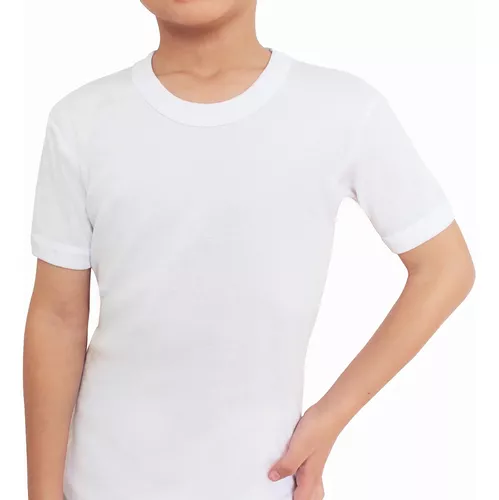 POLERA SUBLIMACION NIÑO TALLA 8 BLANCO - 1