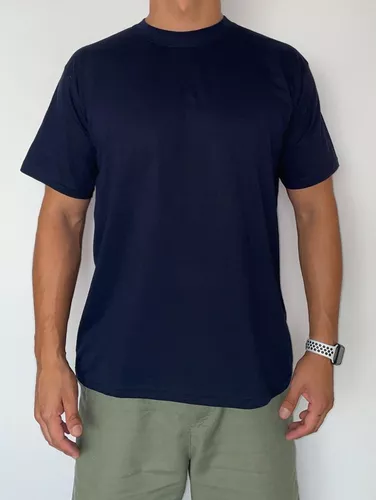 POLERA ALGODON MC HOMBRE AZUL ROYAL TALLA XL - 1