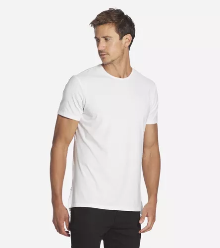 POLERA ALGODON MC HOMBRE COLOR BLANCO TALLA S - 1