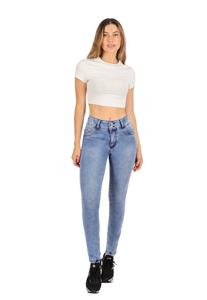 JEANS MUJER DIVINO JEANS CELESTE ROMA II - 1