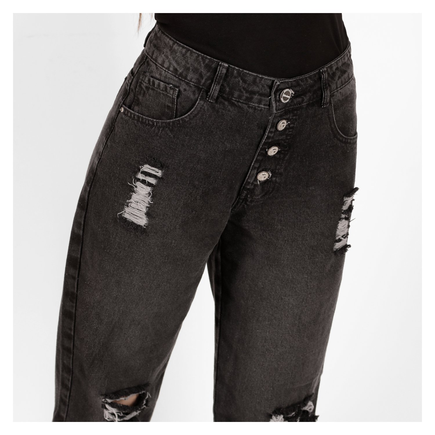 JEANS MUJER DIVINO JEANS EN COLOR NEGRO PRATO III DIVINO - 4