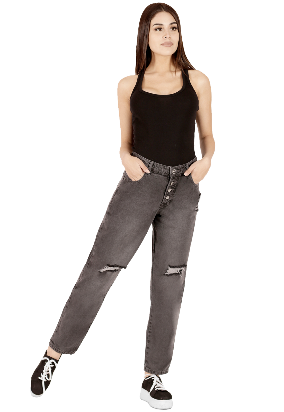 JEANS MUJER DIVINO JEANS GRIS PRATO IV DIVINO - 1