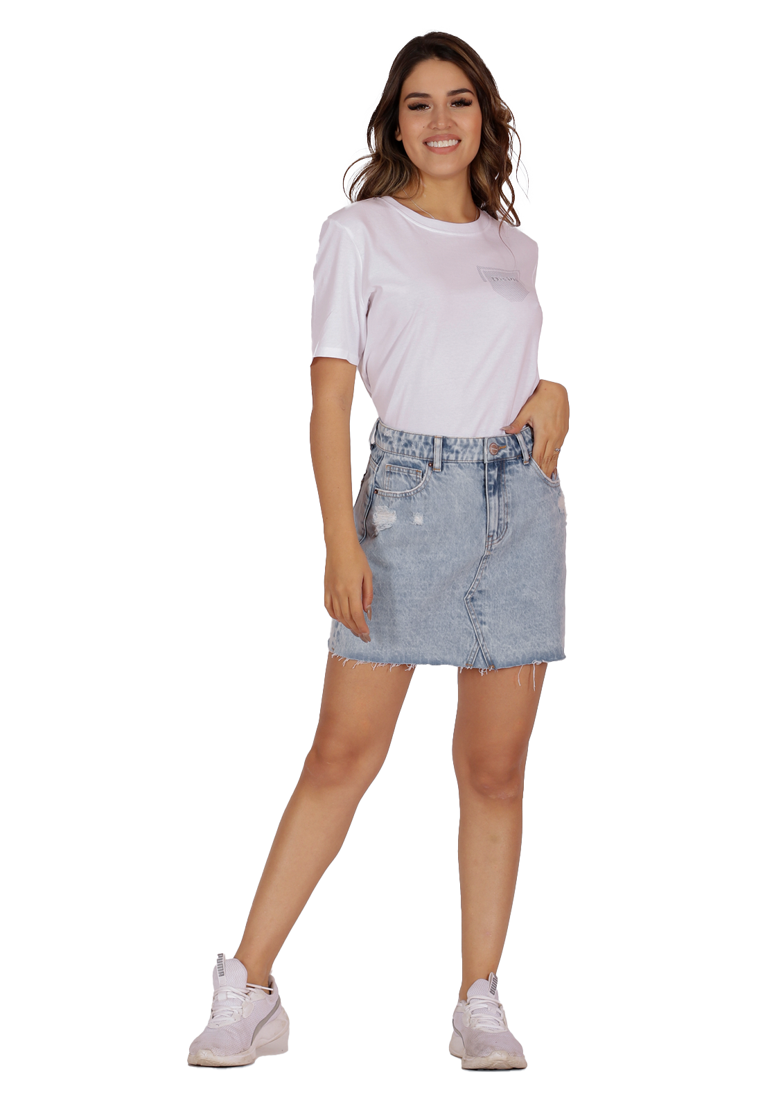 FALDA SOFIA CELESTE DIVINO JEANS - 1
