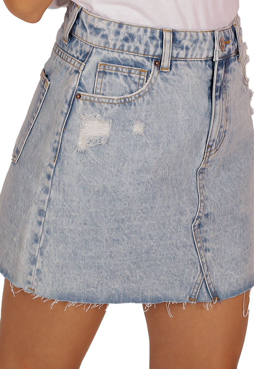 FALDA SOFIA CELESTE DIVINO JEANS - 2