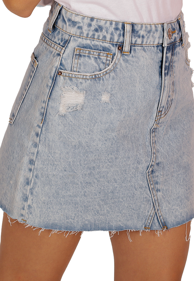 FALDA SOFIA CELESTE DIVINO JEANS - 2
