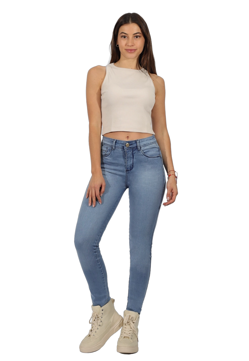 JEANS ALGODÓN MUJER DIVINO JEANS CELESTE SENA II - 1